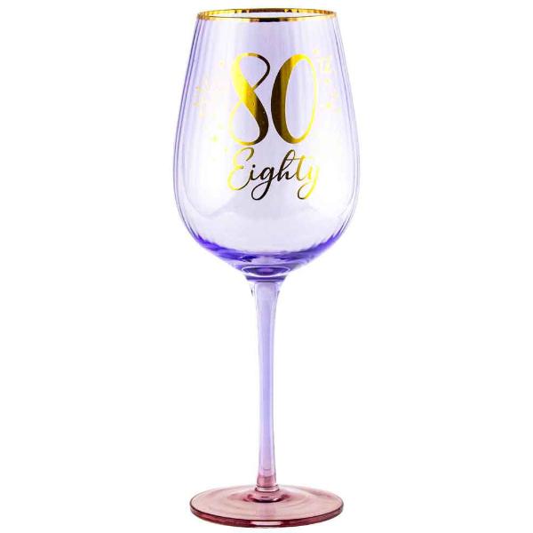80th Fluted Stemless Glass - 400ml