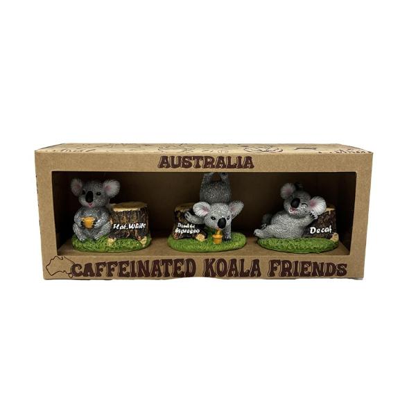3 Pack Resin Caffeinated Koala Pen Holder