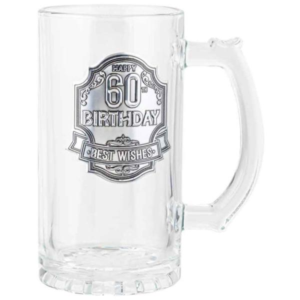 60th Birthday Badge Beer Stein