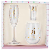 Load image into Gallery viewer, 3 Pack 21st Birthday Glass Set