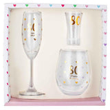Load image into Gallery viewer, 3 Pack 80th Birthday Glass Set