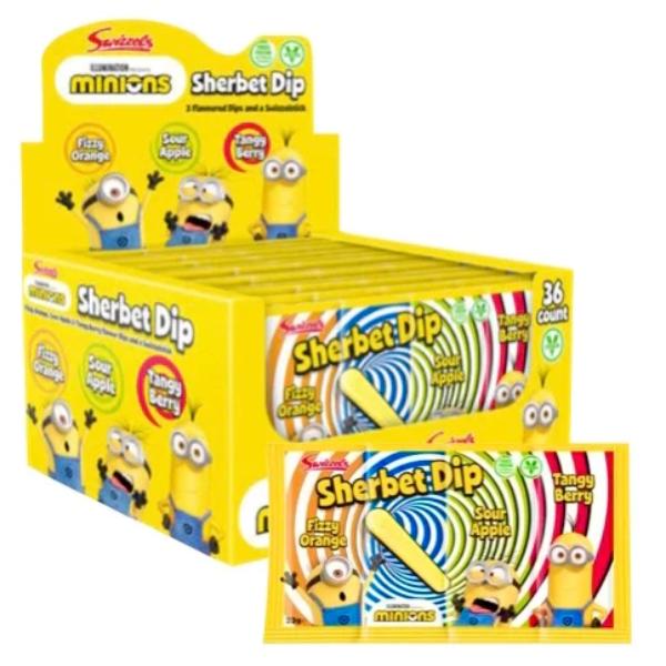 Swizzels Minions Sweets Vegan Sherbet Dips - 23g