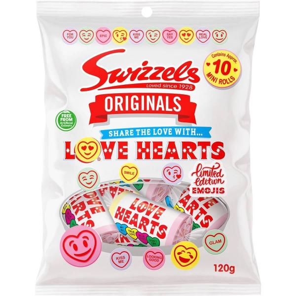 Swizzels Originals Mini Love Heart Emogis Candy - 120g