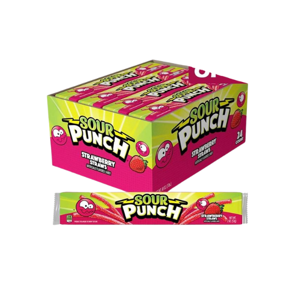 Sour Punch Strawberry Straws - 57g