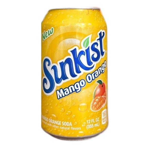 Sunkist Mango Orange Soda Can - 355ml