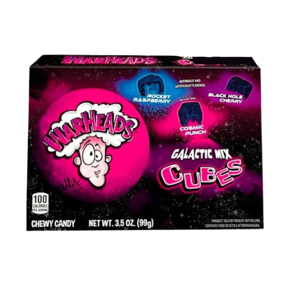 Warheads Galactic Chewy Candy Mix Cubes - 99g