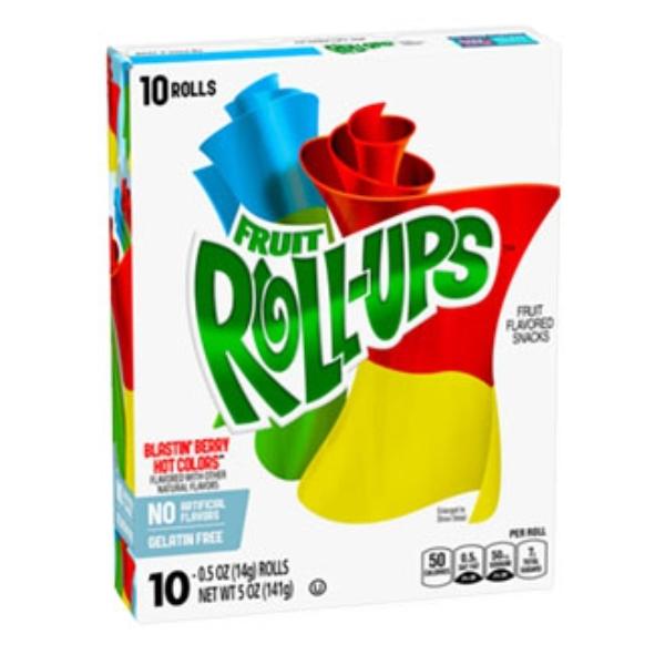 10 Pack Blast Berry Fruit Roll Ups - 141g