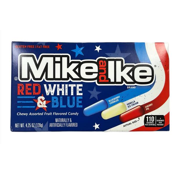 Mike And Ike Red White & Blue Chewy Candy - 120g