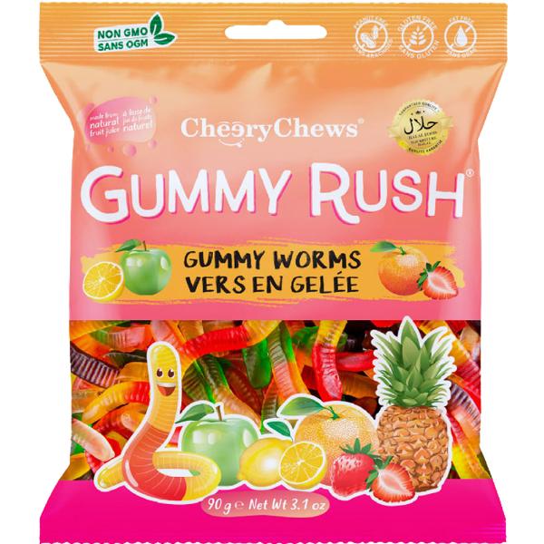 Cherry Chews Worms Gummy Rush - 90g