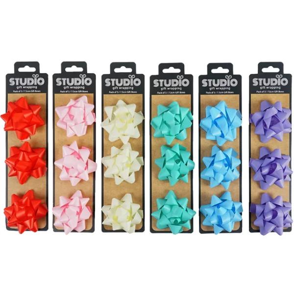 3 Pack Gift Bow - 7.5cm
