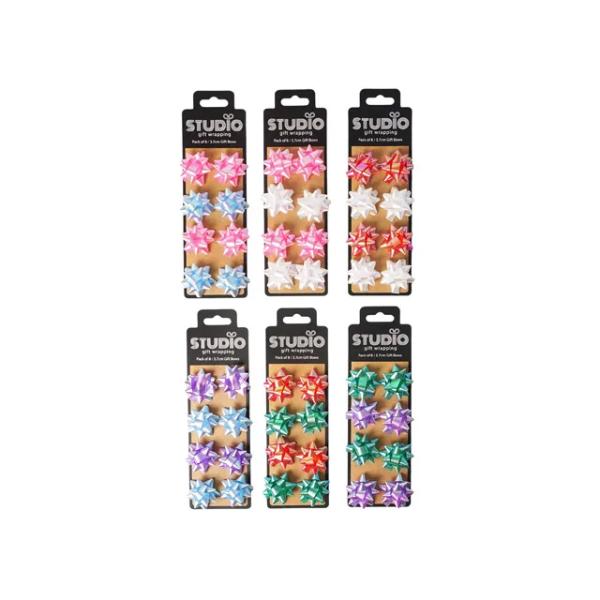 8 Pack Iridescent Bow - 3.7cm