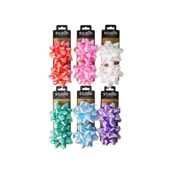 2 Pack Iridescent Bow - 10cm