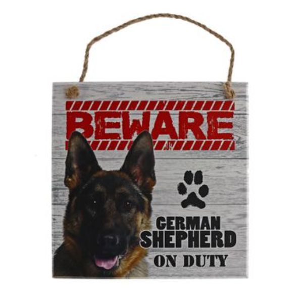 Beware German Shepherd Pet Sign