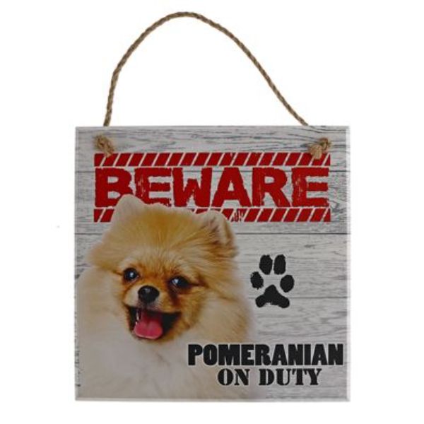 Beware Pomeranian Pet Sign