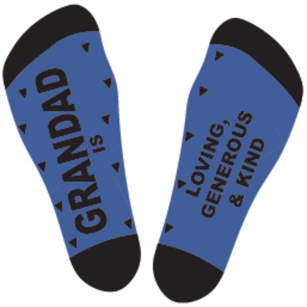 Black & Blue Grandad Bamboo Socks