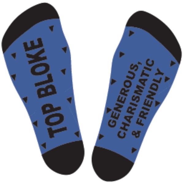 Black & Blue Top Bloke Bamboo Socks