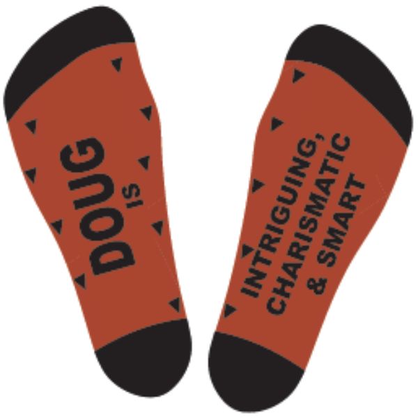 Black & Red Doug Bamboo Socks