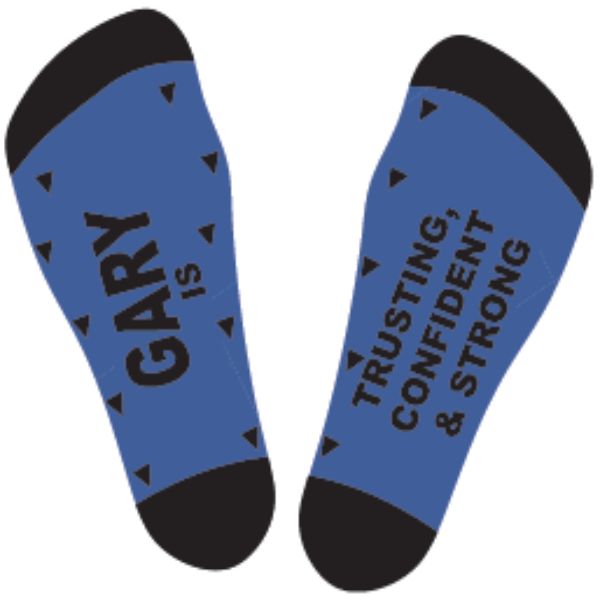 Black & Blue Gary Bamboo Socks