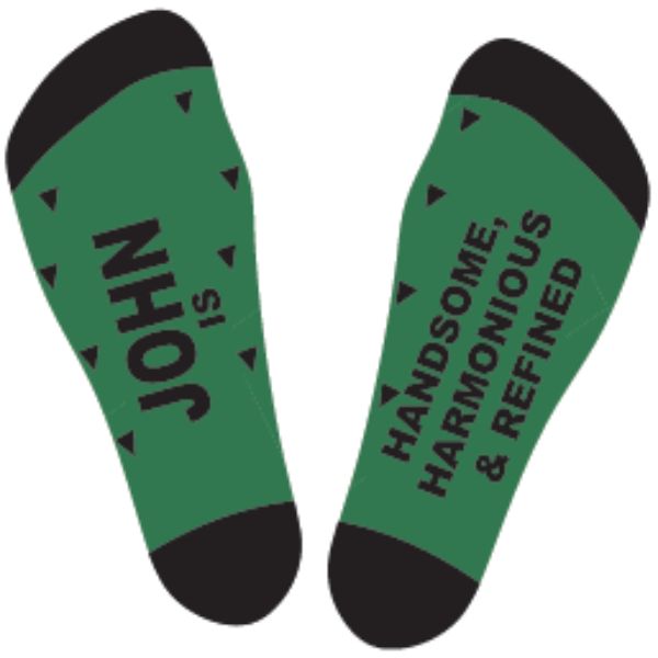 Black & Green John Bamboo Socks