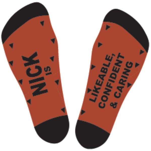 Black & Red Nick Bamboo Socks