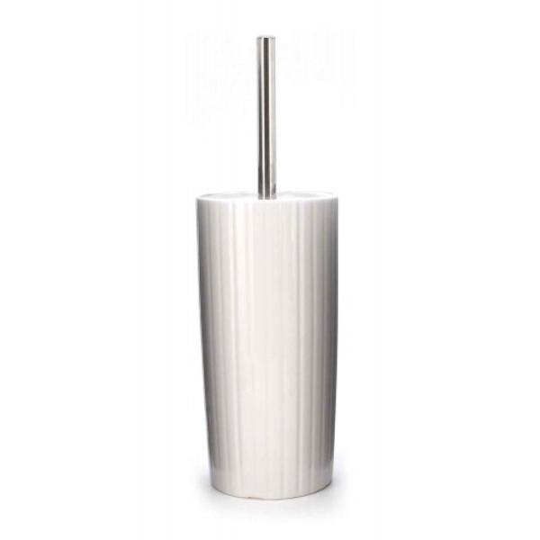 Ceramic Toilet Brush Holder - 11.3cm x 11.3cm x 23.5cm