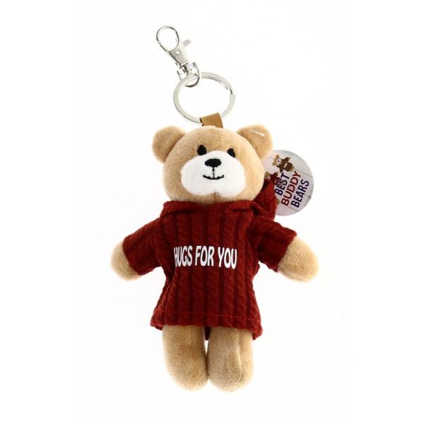 Red Hugs For You Bear Keyring