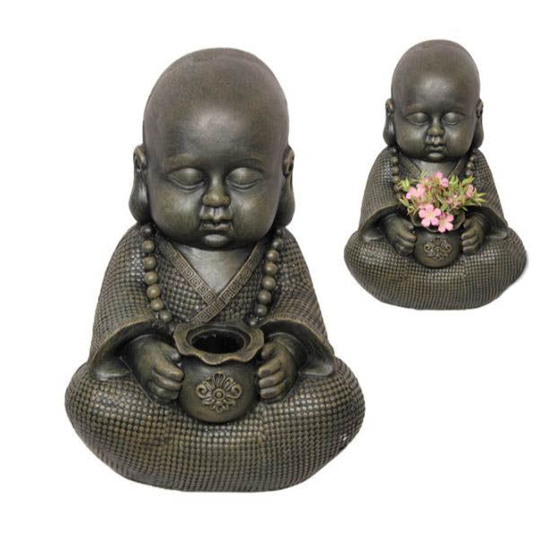 43CM CUTE GARDEN MONK PLANT HOLDER