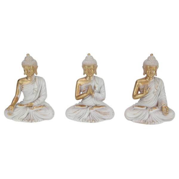 Gold & Grey Rulai Buddha - 13cm