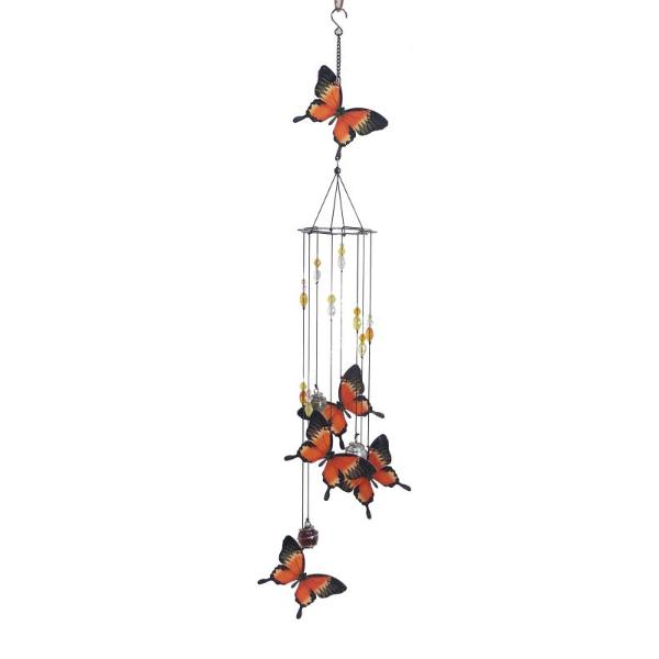Monarch Butterfly Spiral Wind Chime - 76cm