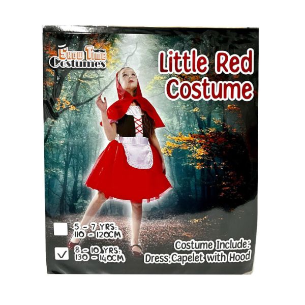 Little Red Girls Kids Costume - 8 - 10 Years