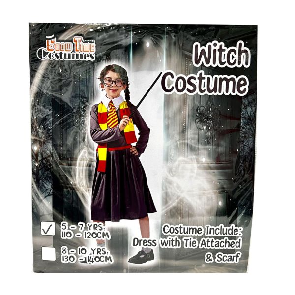 Witch Girls Kids Costume - 5 - 7 Years