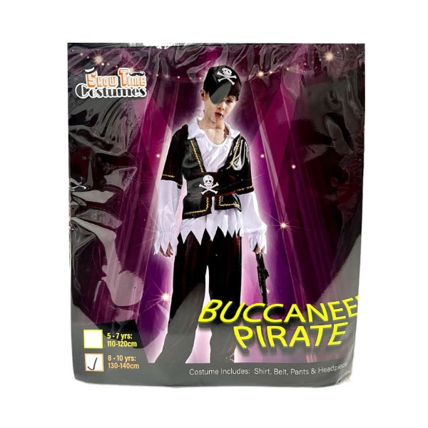 Buccaneer Pirate Boys Kids Costume - 8 - 10 Years