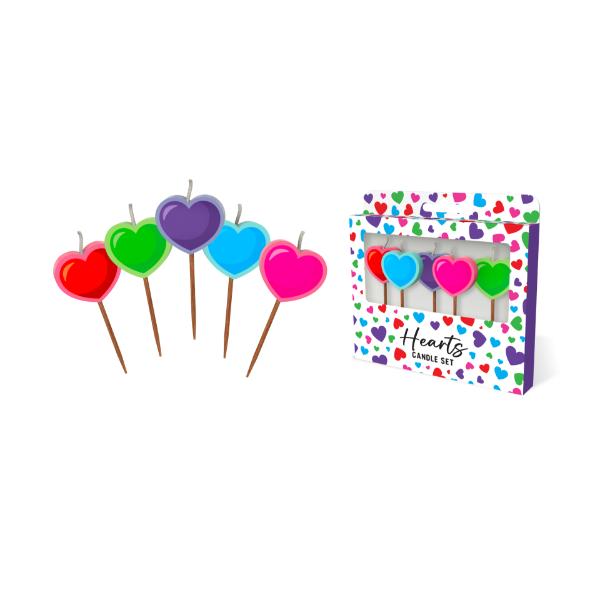 Hearts Novelty Candle Pack