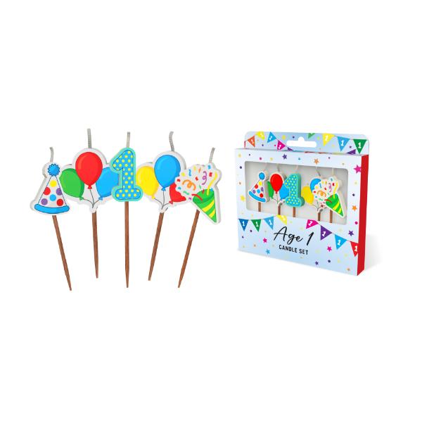 Blue Novelty Candle Pack
