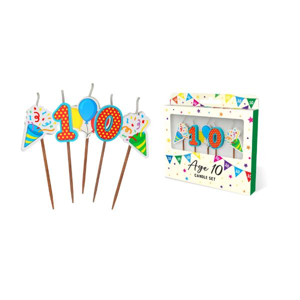 Number 10 Novelty Candle Pack