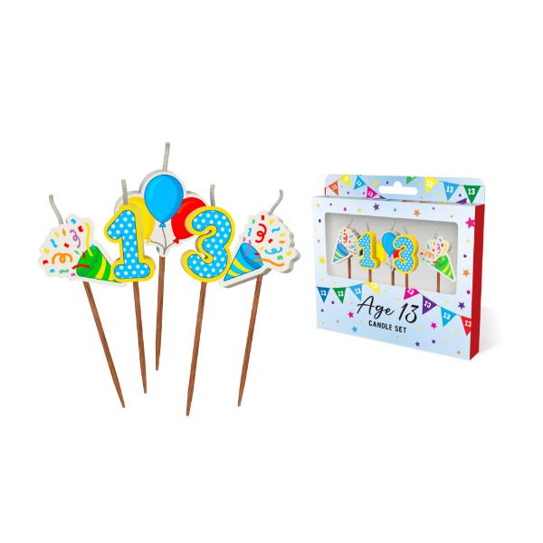 Number 13 Novelty Candle Pack