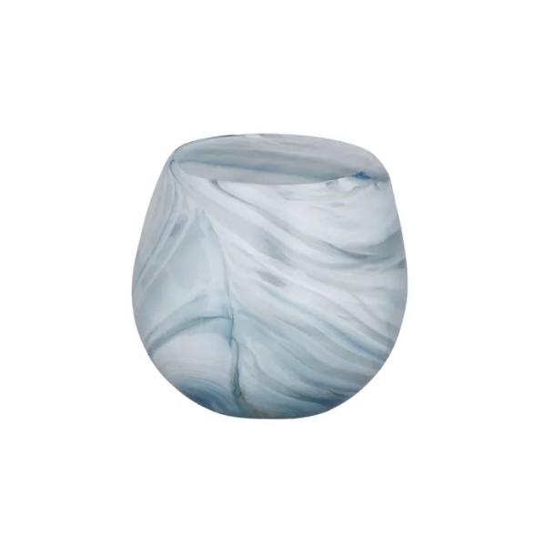 Blue Linello 5% Glass Candle - 11cm x 11cm