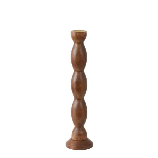 Curva Wood Floor Candle Holder - 18cm x 77cm