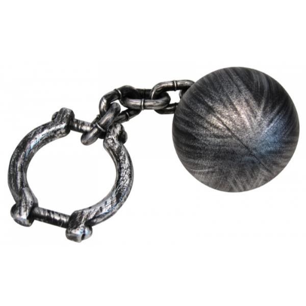 Black & Silver Zombie Ball & Chain