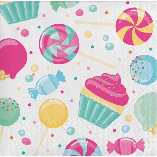 16 Pack Candy Bouquet Beverage Napkin