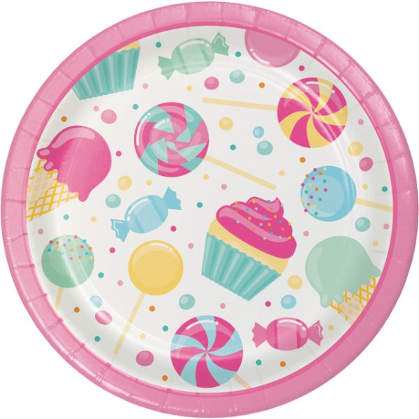 8 Pack Candy Bouquet Luncheon Plate
