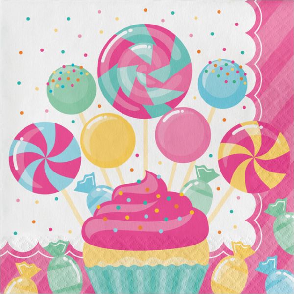 16 Pack Candy Bouquet Luncheon Napkin