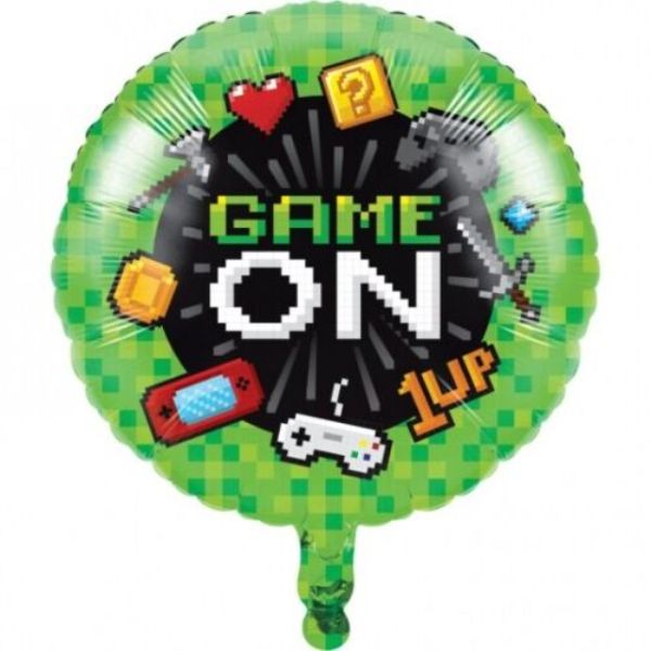 Gaming Party Metallic Foil Balloon - 45.72cm