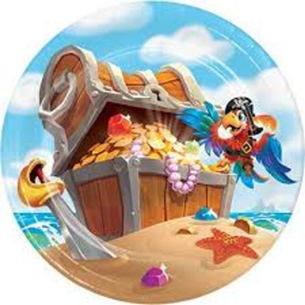 8 Pack Pirate Treasure Luncheon Plate