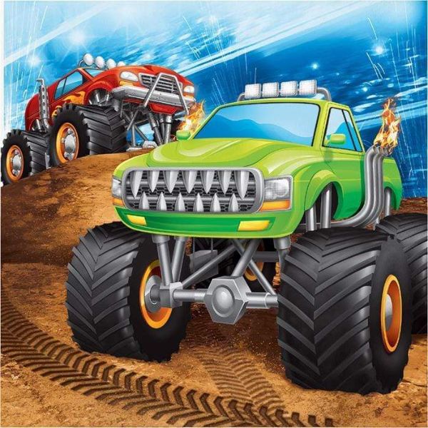 16 Pack Monster Truck Rally Luncheon Napkin