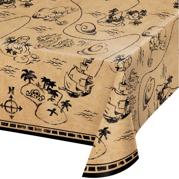 Pirate Treasure All Over Print Plastic Tablecover - 137.16cm x 259.08cm