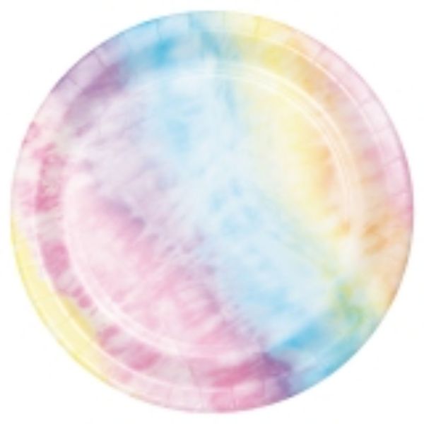 8 Pack Tie Dye Party Luncheon Plates