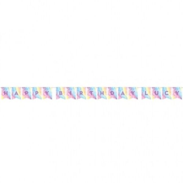 The Tie Dye Happy Birthday Banner