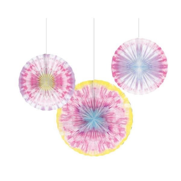 3 Pack Tie Dye Happy Birthday Centerpiece