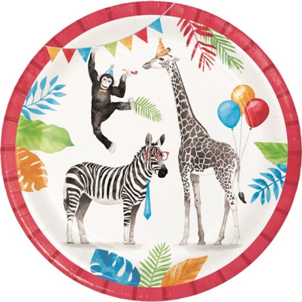 8 Pack Party Animals Dinner Plates